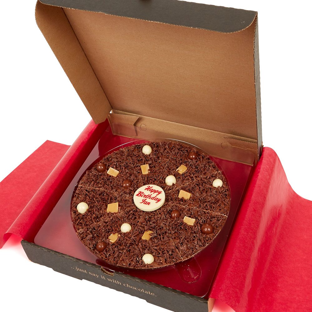 Personalised chocolate pizza